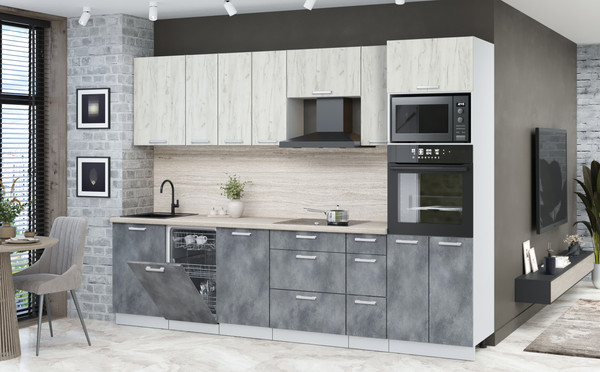 Кухонный гарнитур Интерлиния Мила Лайт 2.9-ПМ3