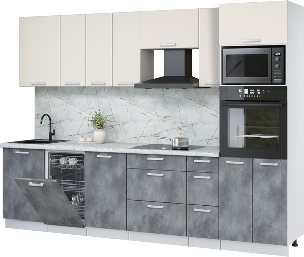 Кухонный гарнитур Интерлиния Мила Лайт 2.9-ПМ3 - фото