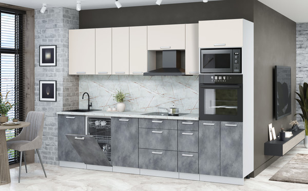 Кухонный гарнитур Интерлиния Мила Лайт 2.9-ПМ3