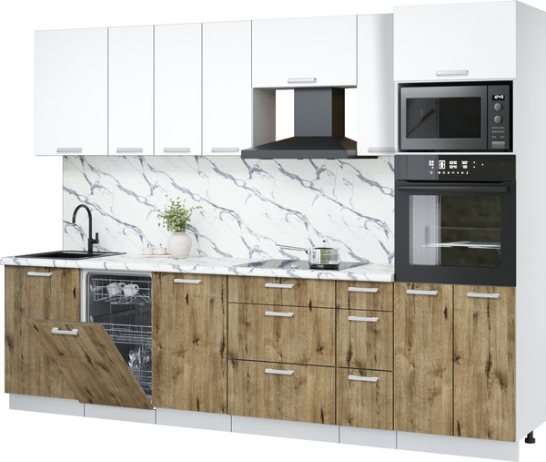 Кухонный гарнитур Интерлиния Мила Лайт 2.9-ПМ3 - фото