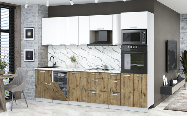 Кухонный гарнитур Интерлиния Мила Лайт 2.9-ПМ3