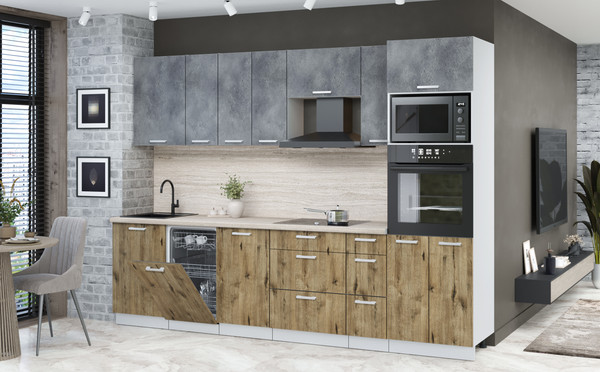 Кухонный гарнитур Интерлиния Мила Лайт 2.9-ПМ3