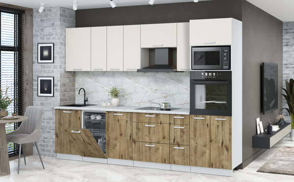 Кухонный гарнитур Интерлиния Мила Лайт 2.9-ПМ3