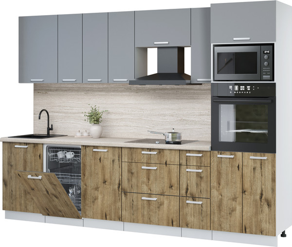 Кухонный гарнитур Интерлиния Мила Лайт 2.9-ПМ3 - фото