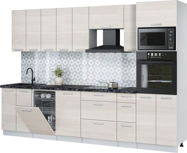 Кухонный гарнитур Интерлиния Мила Лайт 3.0-ПМ3 - фото