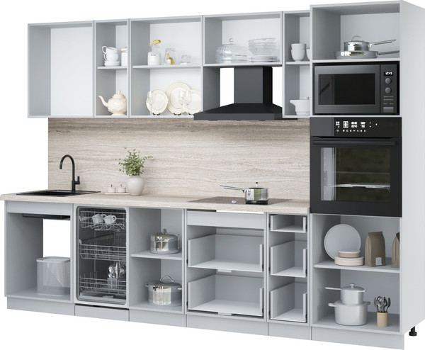 Кухонный гарнитур Интерлиния Мила Лайт 3.0-ПМ3