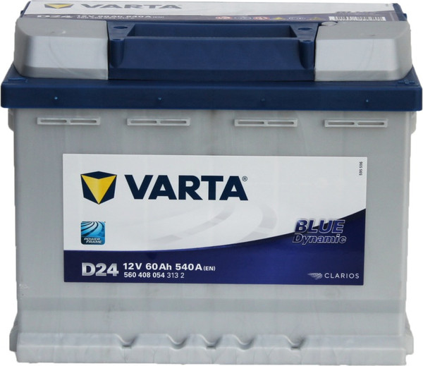 Автомобильный аккумулятор Varta Blue D24 60R 540A - фото
