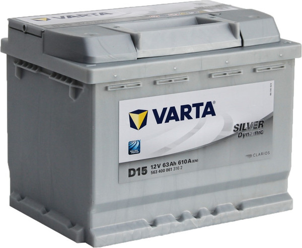 Автомобильный аккумулятор Varta Silver D15 63R 610A