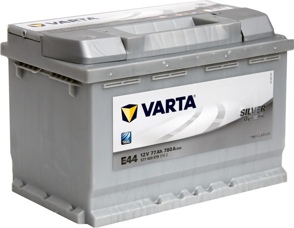Автомобильный аккумулятор Varta Silver E44 77R 780A