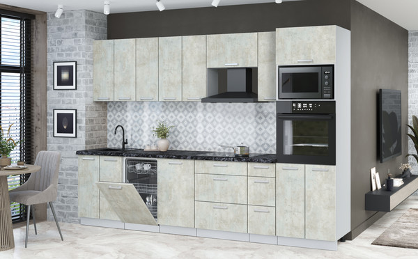 Кухонный гарнитур Интерлиния Мила Лайт 3.0-ПМ3