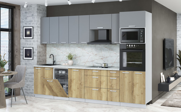 Кухонный гарнитур Интерлиния Мила Лайт 3.0-ПМ3