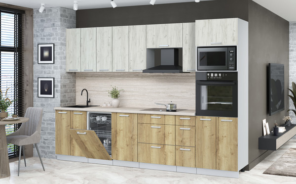 Кухонный гарнитур Интерлиния Мила Лайт 3.0-ПМ3