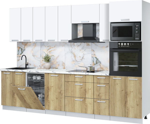 Кухонный гарнитур Интерлиния Мила Лайт 3.0-ПМ3 - фото