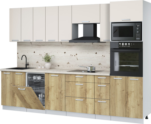 Кухонный гарнитур Интерлиния Мила Лайт 3.0-ПМ3 - фото