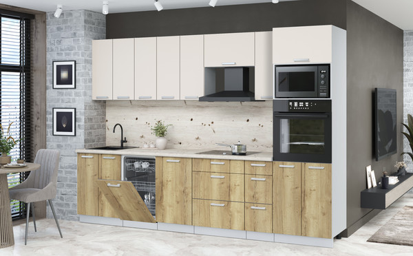 Кухонный гарнитур Интерлиния Мила Лайт 3.0-ПМ3