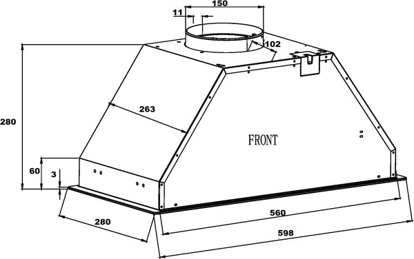 Вытяжка скрытая Schtoff CGH Plus 60 Black