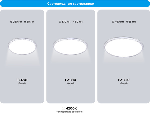 Потолочный светильник Ambrella FZ1720 WH
