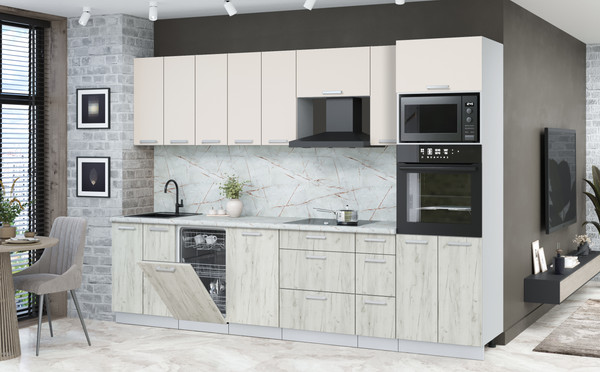 Кухонный гарнитур Интерлиния Мила Лайт 3.0-ПМ3