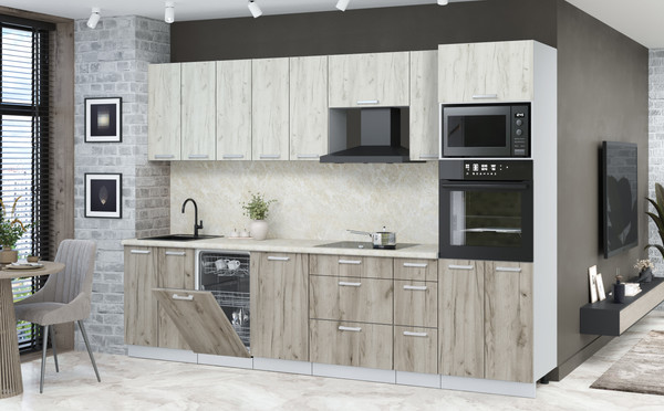 Кухонный гарнитур Интерлиния Мила Лайт 3.0-ПМ3