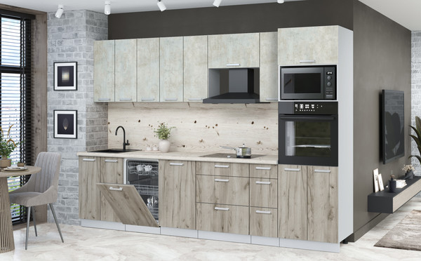 Кухонный гарнитур Интерлиния Мила Лайт 3.0-ПМ3