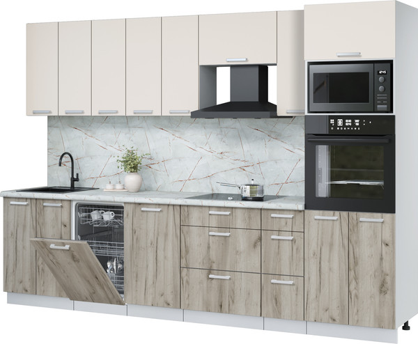 Кухонный гарнитур Интерлиния Мила Лайт 3.0-ПМ3 - фото