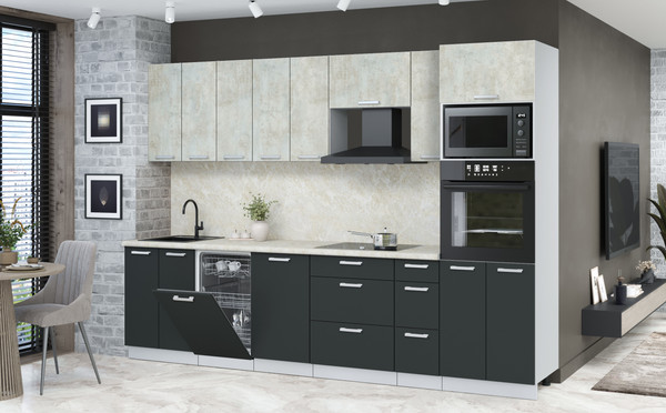 Кухонный гарнитур Интерлиния Мила Лайт 3.0-ПМ3