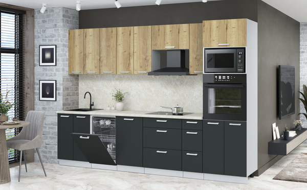 Кухонный гарнитур Интерлиния Мила Лайт 3.0-ПМ3