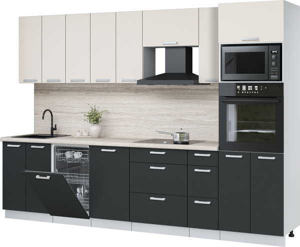 Кухонный гарнитур Интерлиния Мила Лайт 3.0-ПМ3 - фото