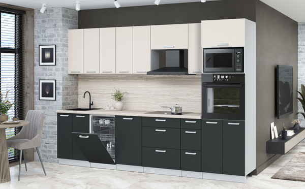 Кухонный гарнитур Интерлиния Мила Лайт 3.0-ПМ3