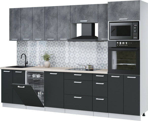 Кухонный гарнитур Интерлиния Мила Лайт 3.0-ПМ3 - фото