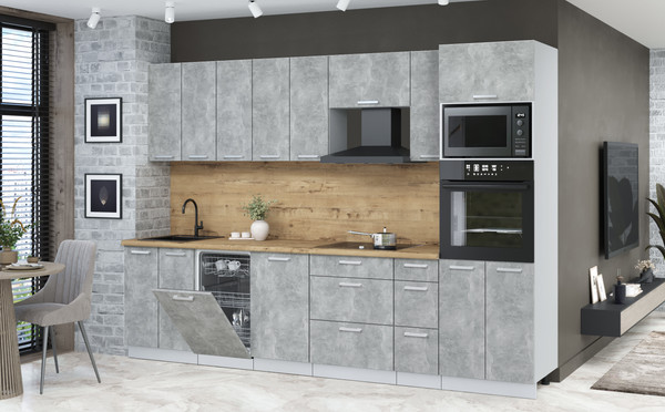 Кухонный гарнитур Интерлиния Мила Лайт 3.0-ПМ3 