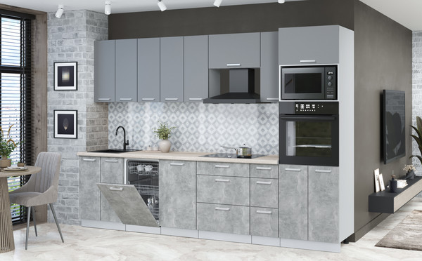 Кухонный гарнитур Интерлиния Мила Лайт 3.0-ПМ3