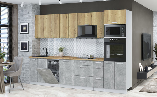 Кухонный гарнитур Интерлиния Мила Лайт 3.0-ПМ3