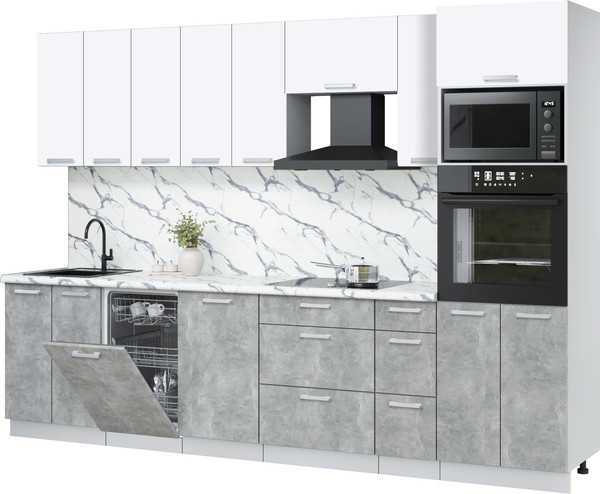Кухонный гарнитур Интерлиния Мила Лайт 3.0-ПМ3  - фото