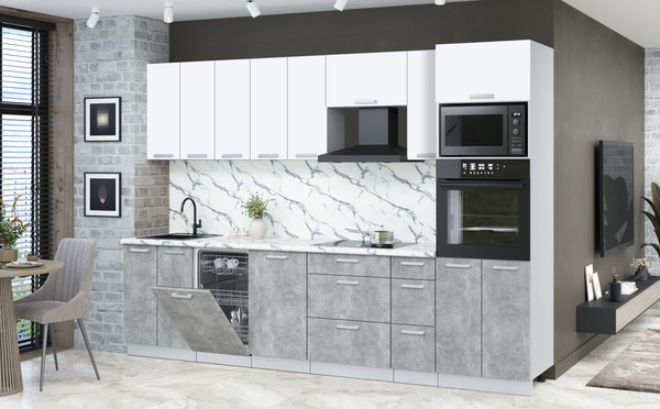 Кухонный гарнитур Интерлиния Мила Лайт 3.0-ПМ3 