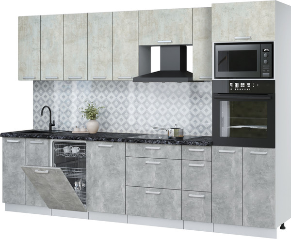 Кухонный гарнитур Интерлиния Мила Лайт 3.0-ПМ3 - фото