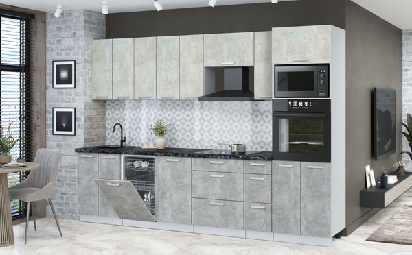 Кухонный гарнитур Интерлиния Мила Лайт 3.0-ПМ3