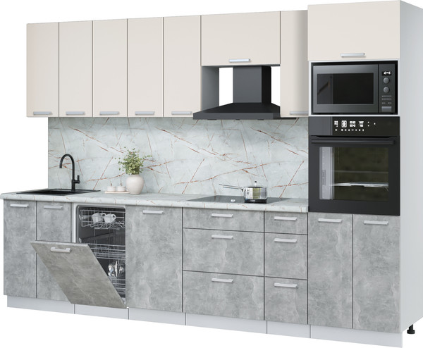 Кухонный гарнитур Интерлиния Мила Лайт 3.0-ПМ3  - фото