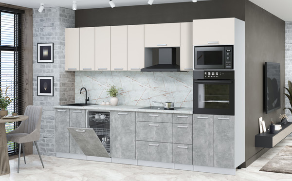 Кухонный гарнитур Интерлиния Мила Лайт 3.0-ПМ3 