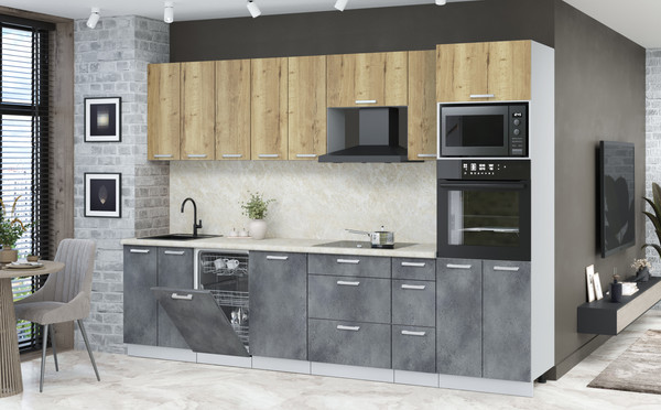 Кухонный гарнитур Интерлиния Мила Лайт 3.0-ПМ3