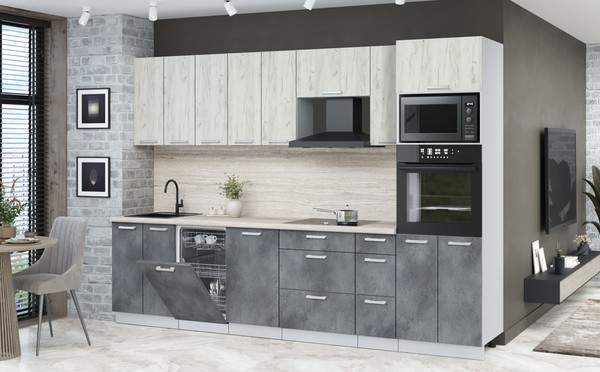 Кухонный гарнитур Интерлиния Мила Лайт 3.0-ПМ3