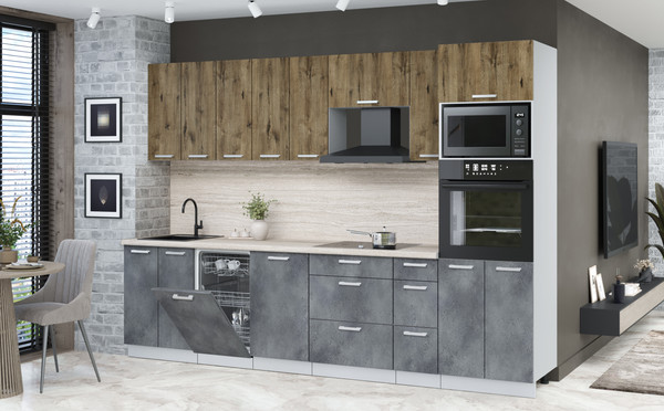 Кухонный гарнитур Интерлиния Мила Лайт 3.0-ПМ3