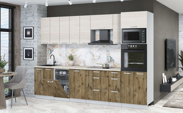 Кухонный гарнитур Интерлиния Мила Лайт 3.0-ПМ3