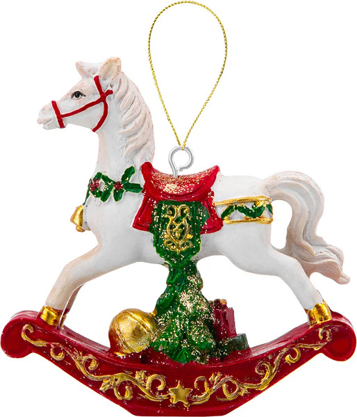 Елочная игрушка Elan Gallery Лошадка-качалка новогодняя / 210613