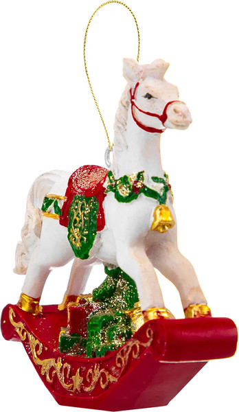 Елочная игрушка Elan Gallery Лошадка-качалка новогодняя / 210613