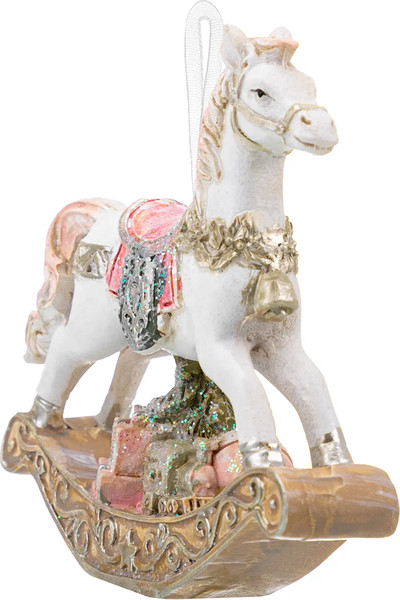 Елочная игрушка Elan Gallery Лошадка-качалка с подарками / 210614