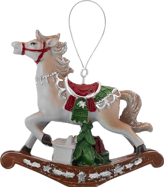 Елочная игрушка Elan Gallery Лошадка-качалка новогодняя / 210615