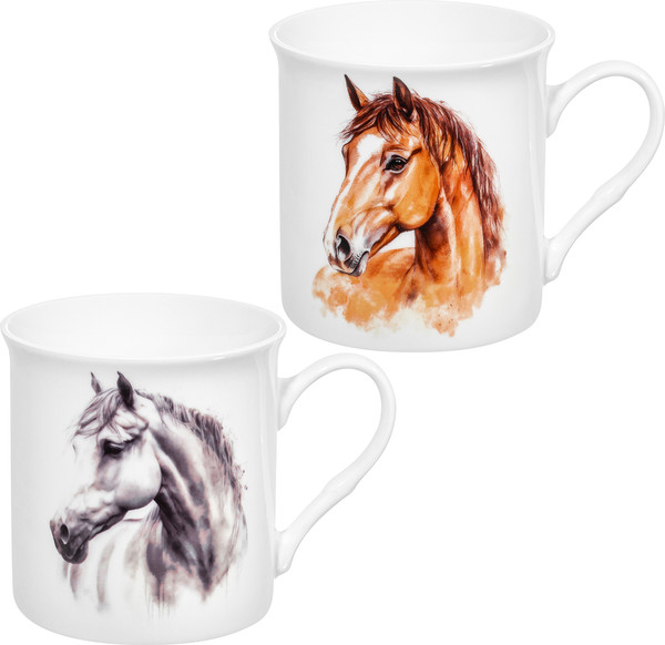 Набор кружек Elan Gallery Пара лошадей / 880235 - фото