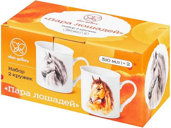Набор кружек Elan Gallery Пара лошадей / 880235