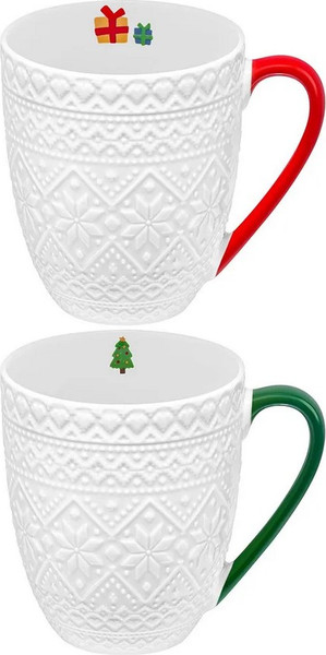 Набор кружек Elan Gallery Праздничный орнамент 880250
